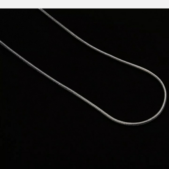 18" Snake S925 STAMPED Silver Chain - 1MM - Picture 3 of 5